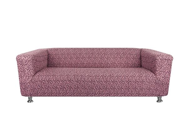 Еврочехол Чехол на 3-ех местный диван "Тела" Ракушка Безарро бордовый